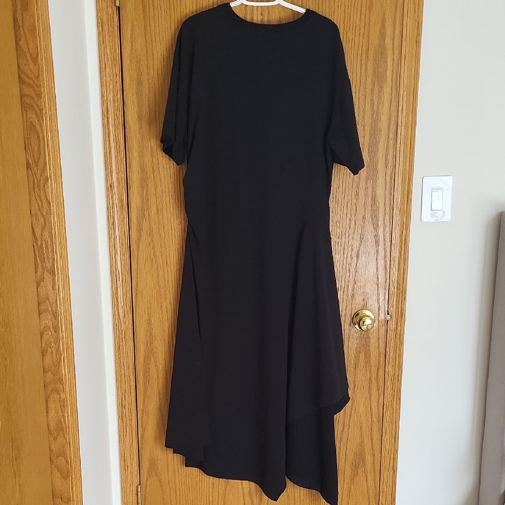 Bailey 44 Black Asymmetrical Hem Midi Dress - Picture 3 of 6